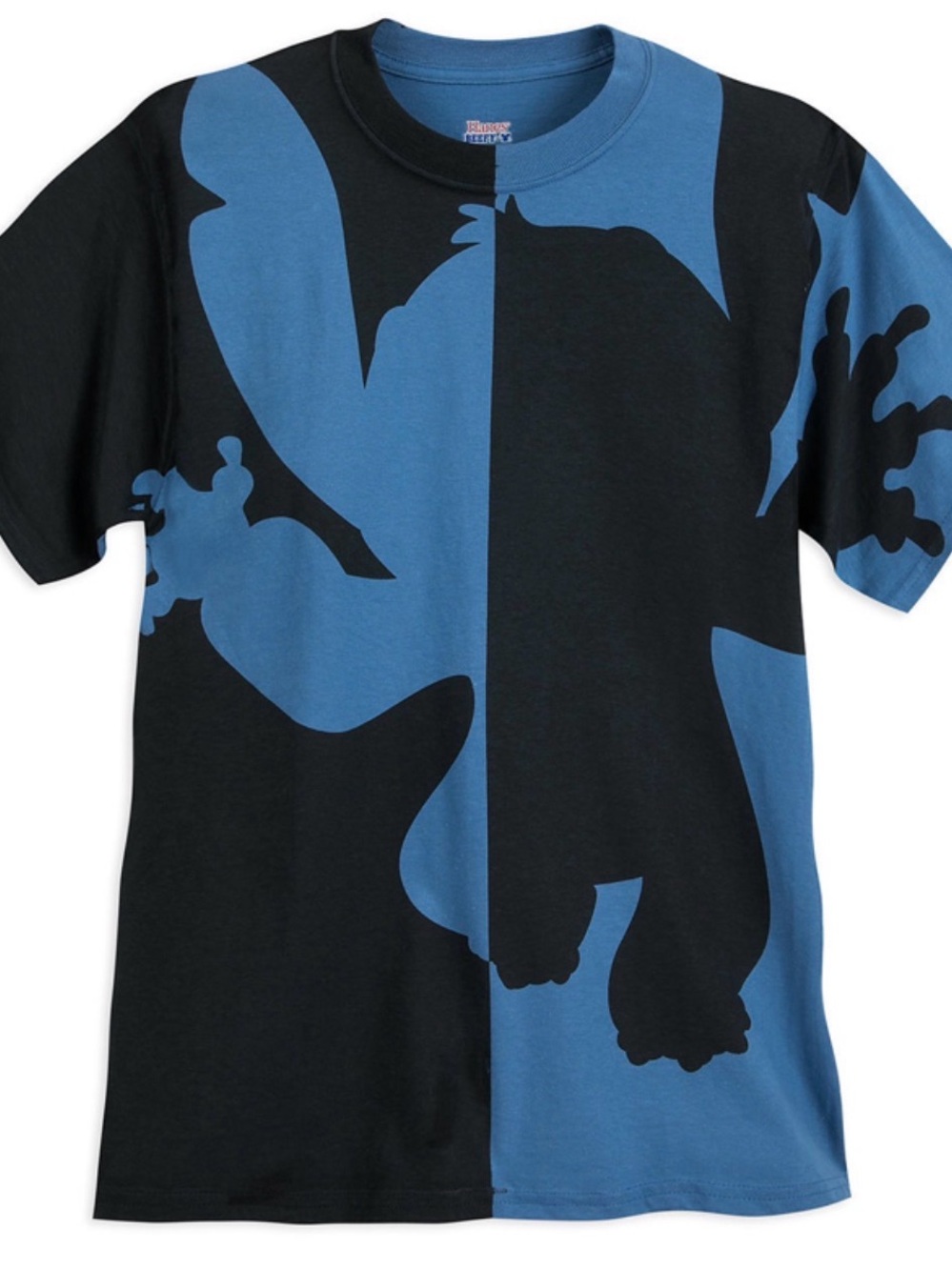 Disney Parks Stitch Short Sleeve T-Shirt Adult S Blue 100% Cotton Crew Neck
